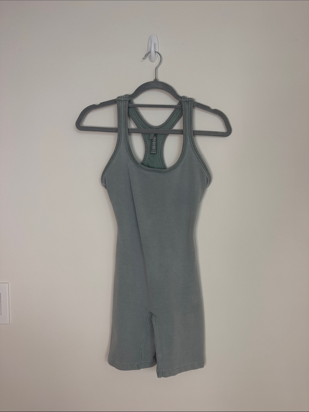 SKIMS Sage Green Racerback Romper